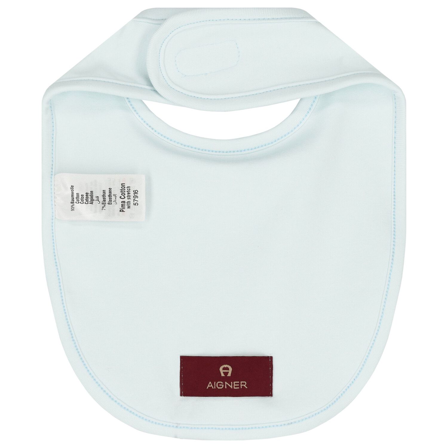 Baby Boys Blue & Gold Logo Bib, 3, hi-res image number null