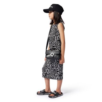 Girls Black Daisy Handbag