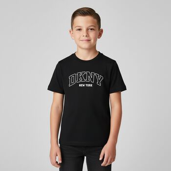 Boys Black Logo T-Shirt, 1 Boys Black Logo T-Shirt