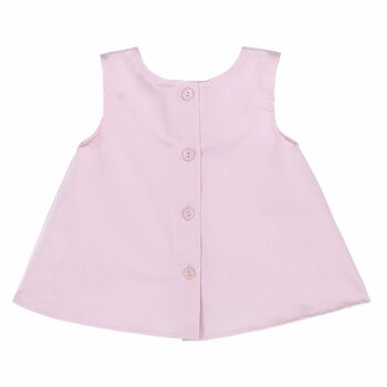 Girls Pink Sleeveless Tops