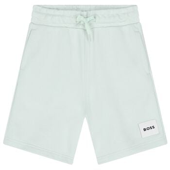Boys Green Logo Shorts
