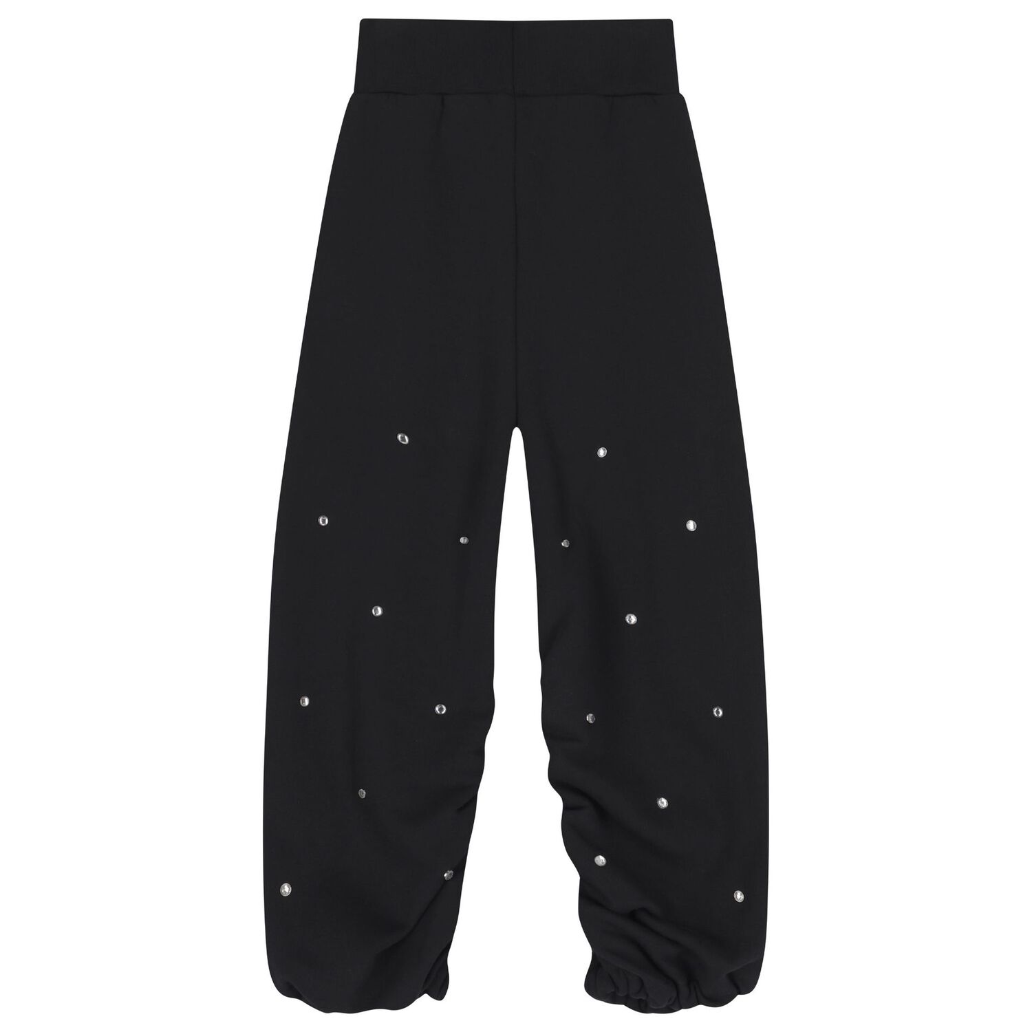Girls Black Crystal Logo Joggers, 1, hi-res
