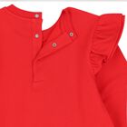 Younger Girls Red Teddy Bear Logo Dress, 1, hi-res