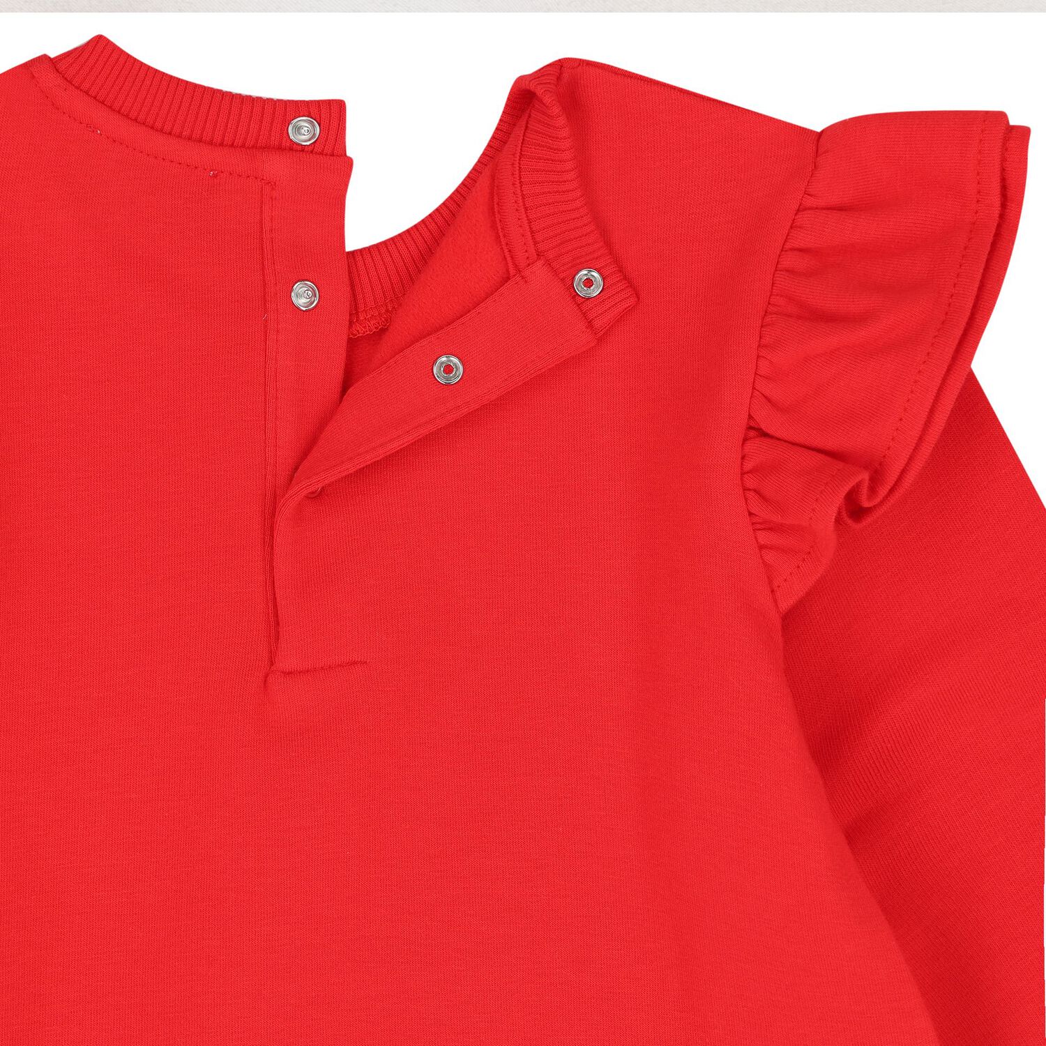 Younger Girls Red Teddy Bear Logo Dress, 1, hi-res