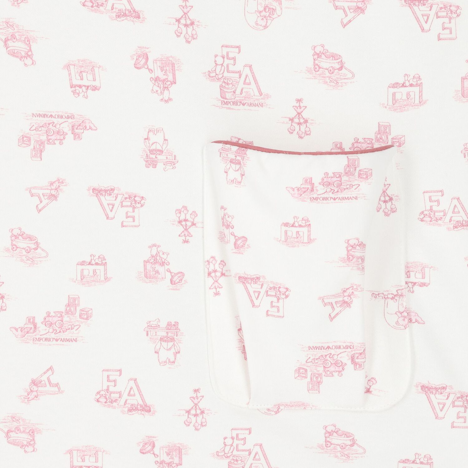 Baby Girls Ivory & Pink Logo Blanket, 2, hi-res