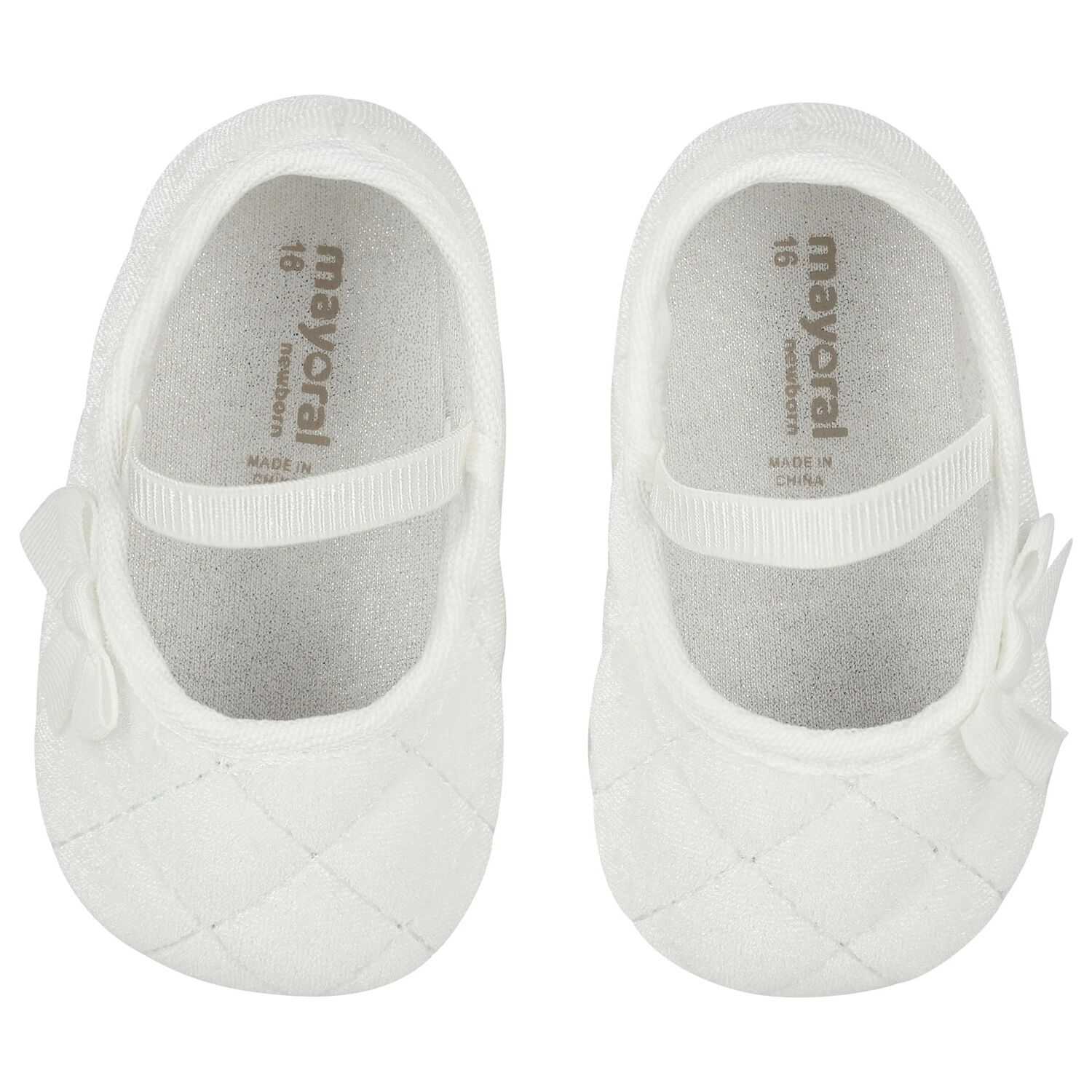 Baby Girls White Velvet Pre Walker Shoes, 1, hi-res