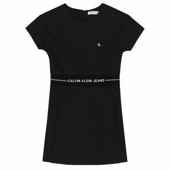 Girls Black Logo Dress
