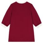 Girls Burgundy Horse Logo Dress, 1, hi-res