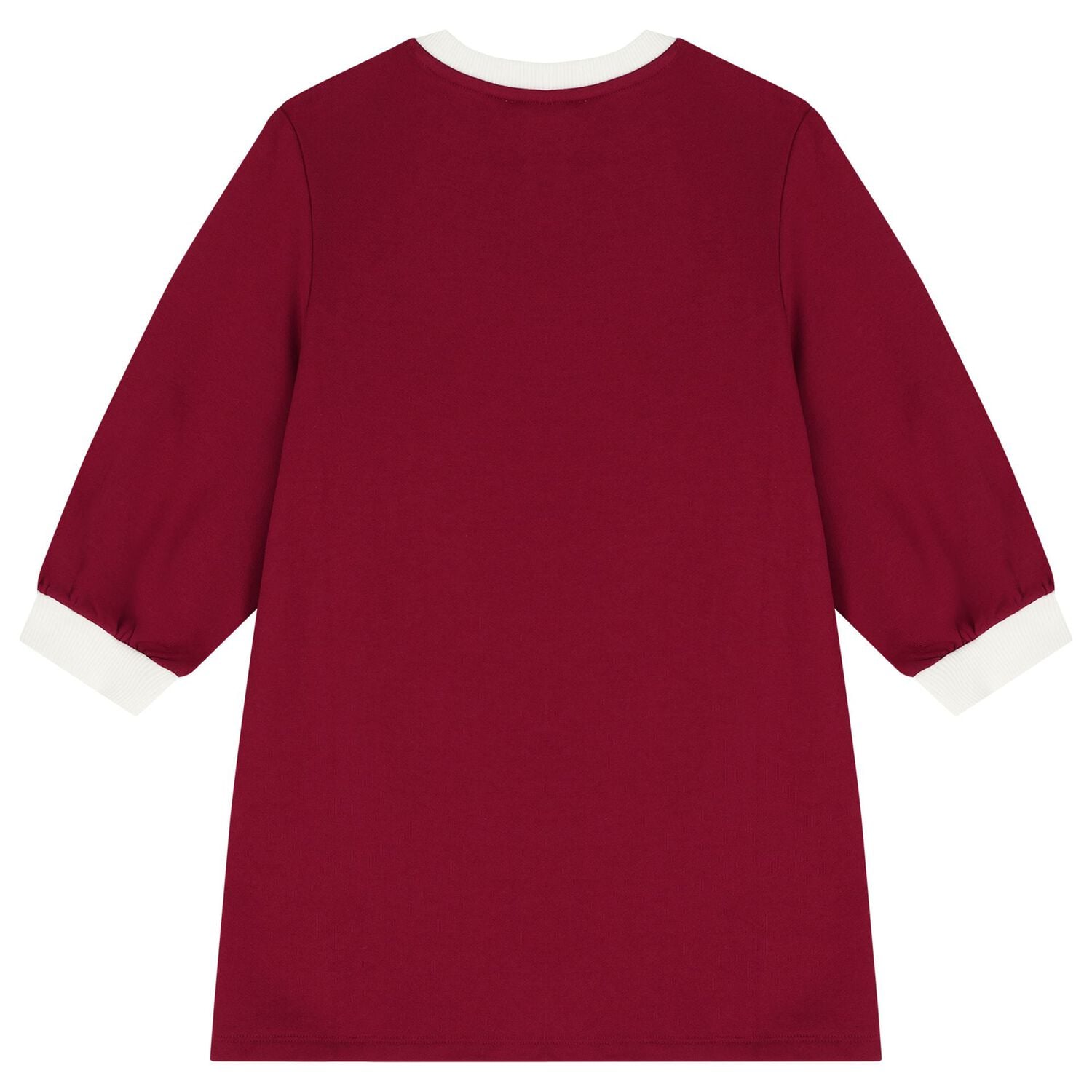 Girls Burgundy Horse Logo Dress, 1, hi-res
