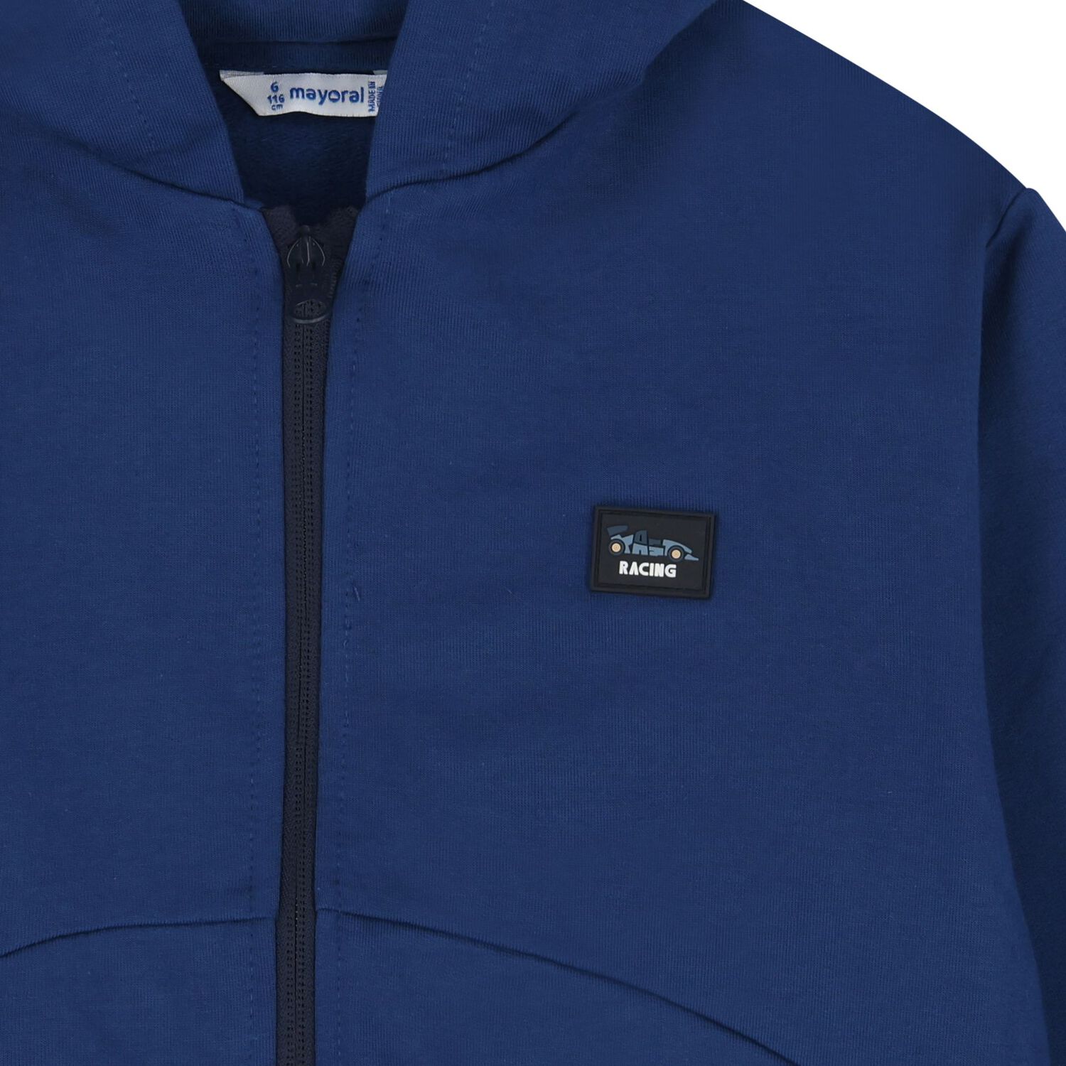 Boys White, Blue & Navy Blue Racing Car Tracksuit ( 3 Piece ), 2, hi-res