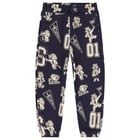 Boys Navy Blue Lion & Tiger Joggers, 1, hi-res
