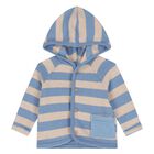 Baby Boys Beige, White & Blue 3 Piece Tracksuit, 1, hi-res