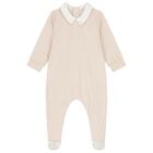 Baby Boys Beige Teddy Bear Babygrow Set, 2, hi-res