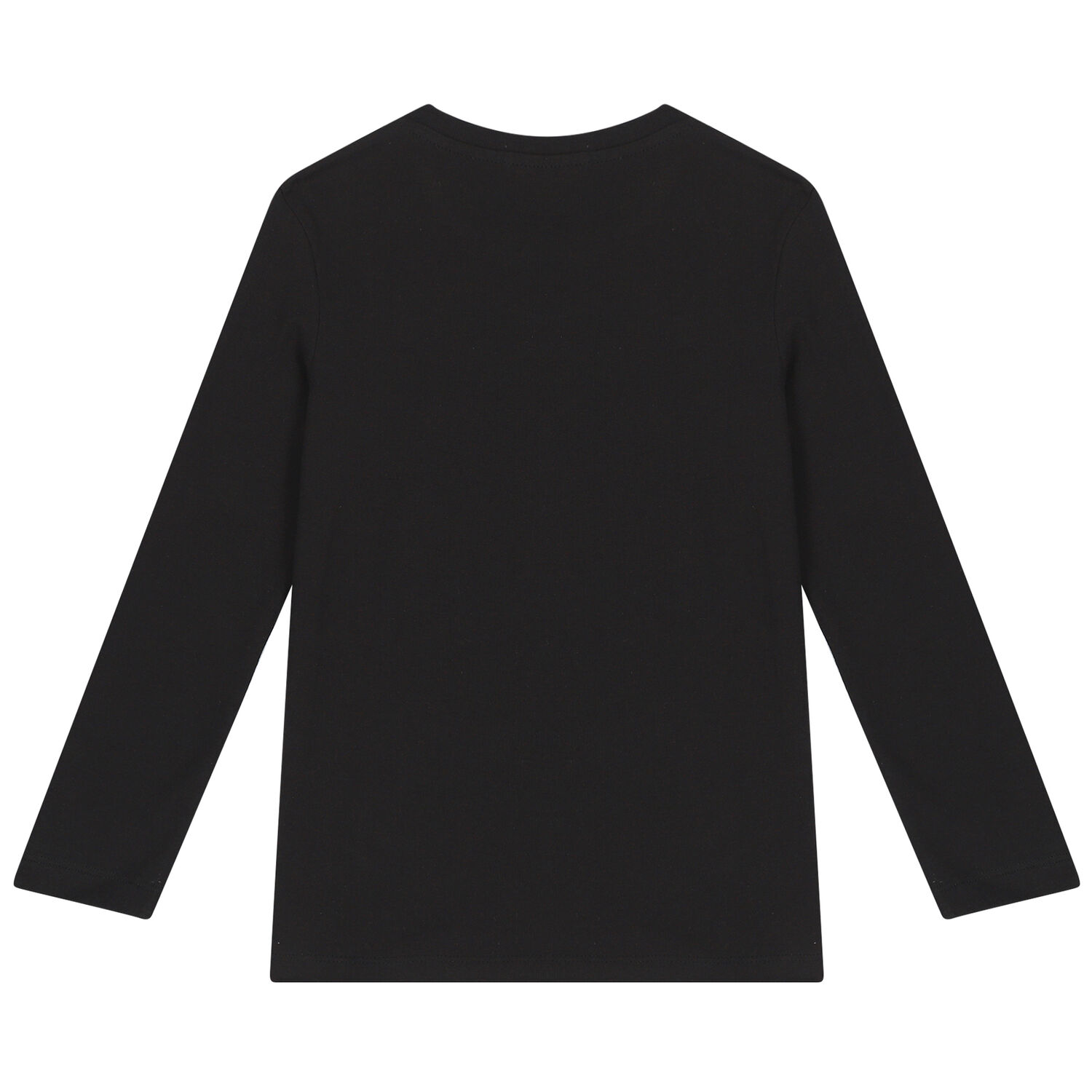 Boys Black Logo Long Sleeve Top, 1, hi-res