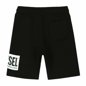 Boys Black Logo Shorts