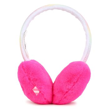 Girls Pink Heart Earmuffs