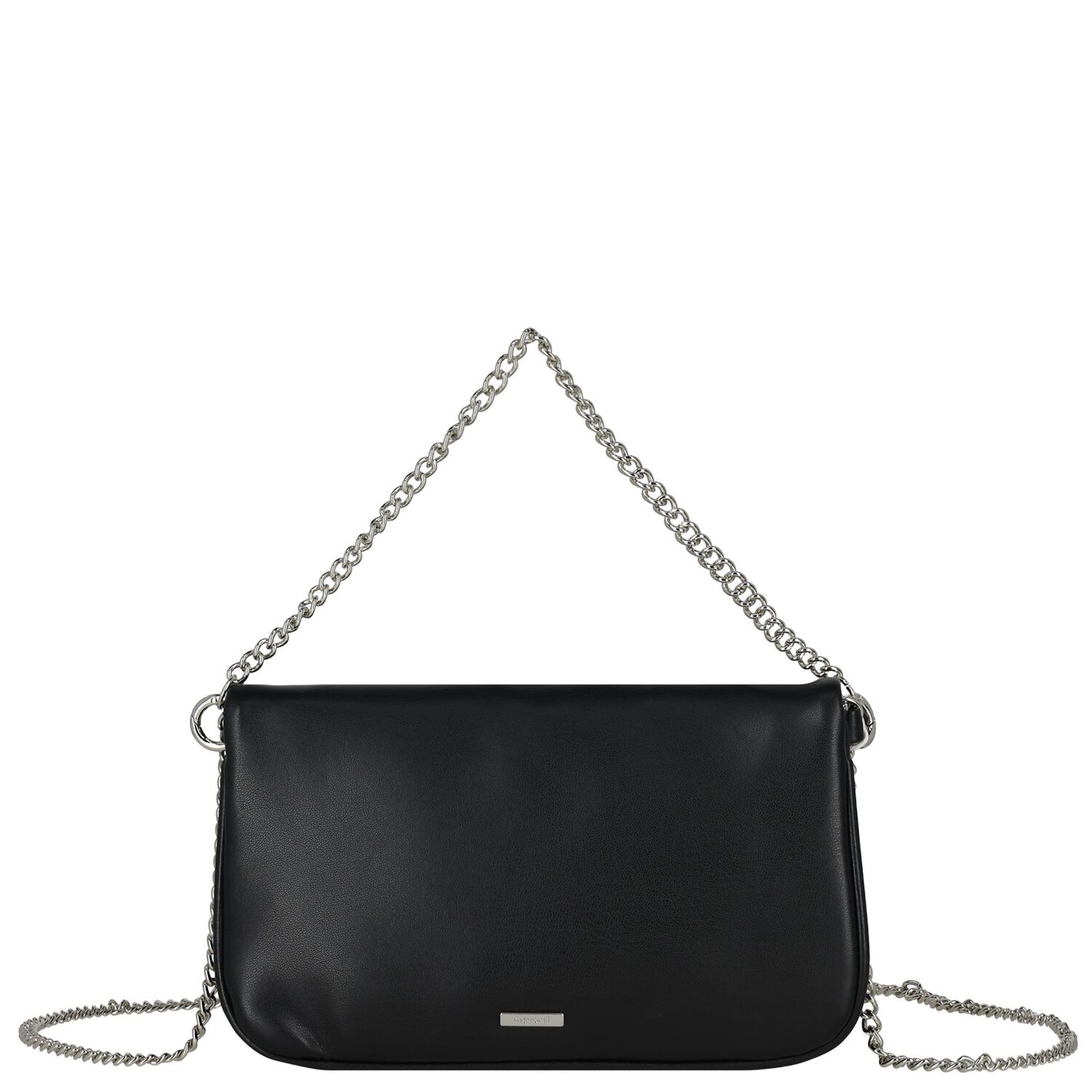Girls Black & Silver Studded Bag, 2, hi-res