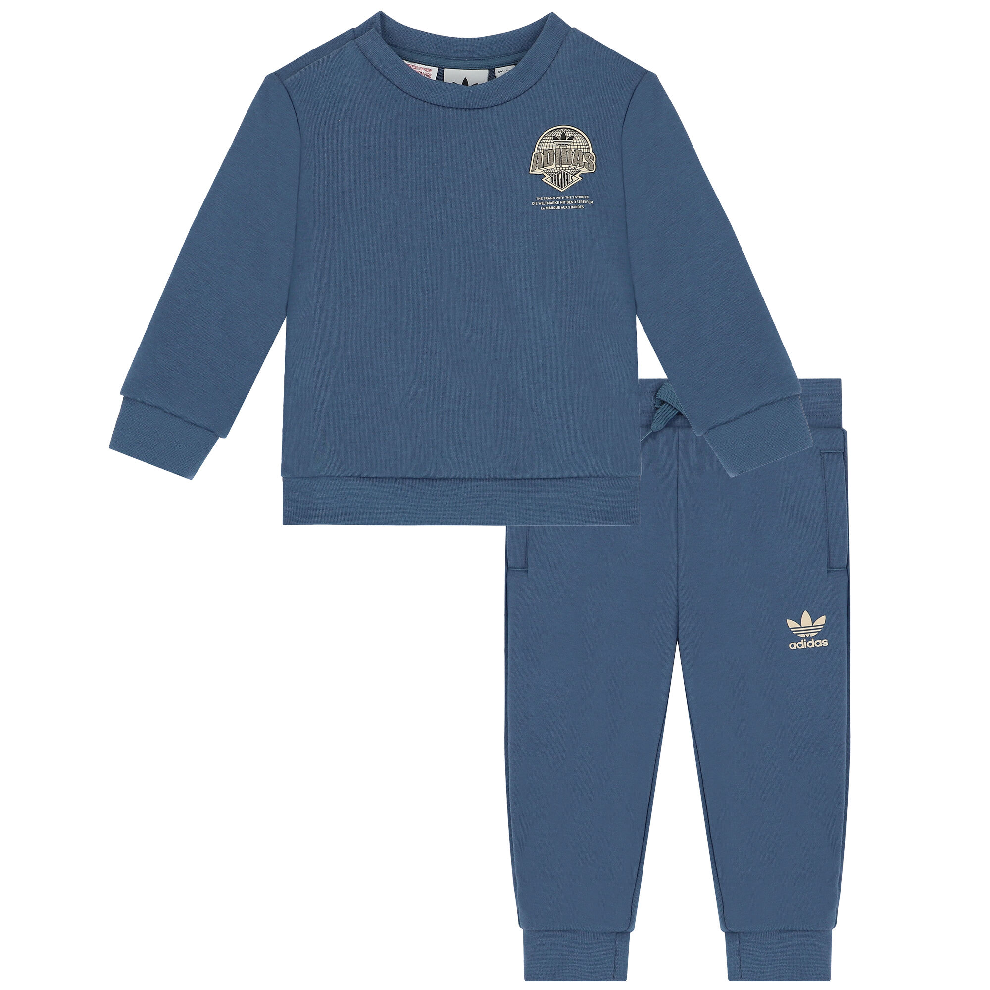 Adidas Kids Blue Logo Tracksuit Junior Couture USA