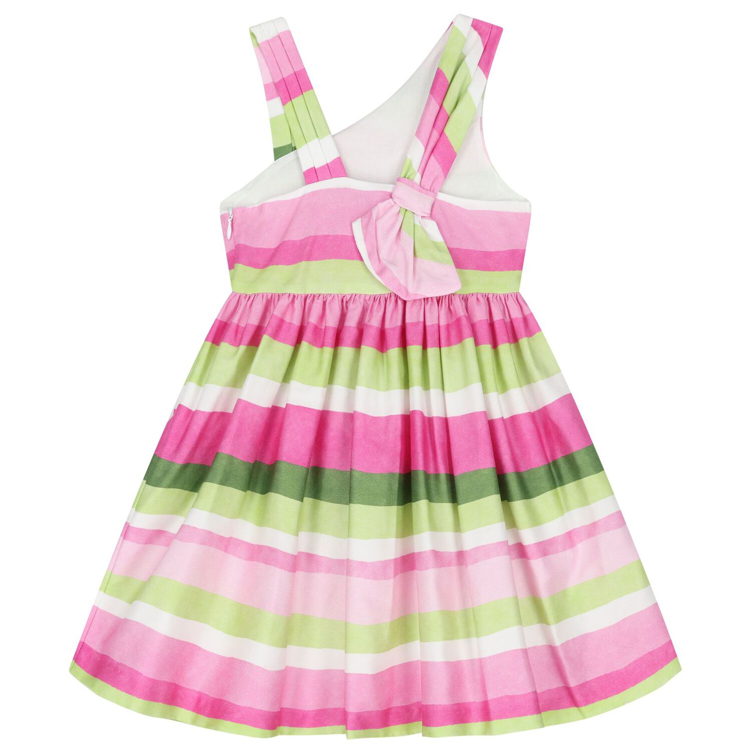 Girls Multi-Coloured Striped Dress, 2, hi-res image number null