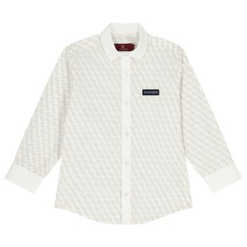 Boys White Logo Shirt