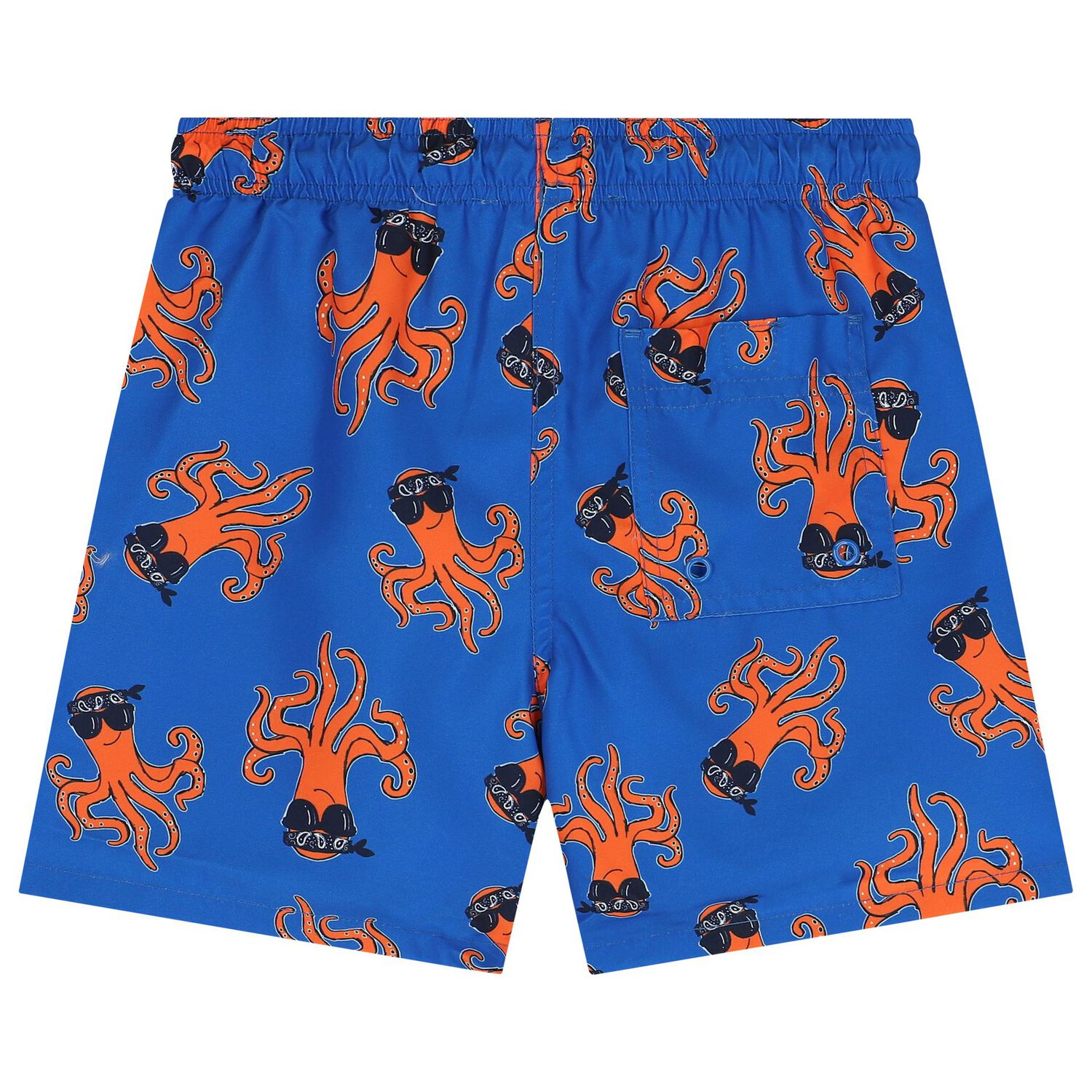 Boys Blue Octopus Swim Shorts, 1, hi-res