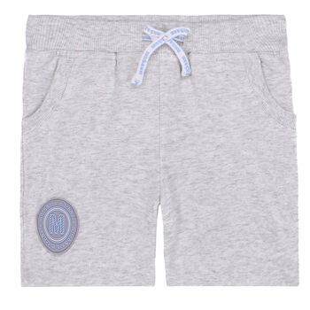 Younger Boys Grey Melange Sweat Shorts