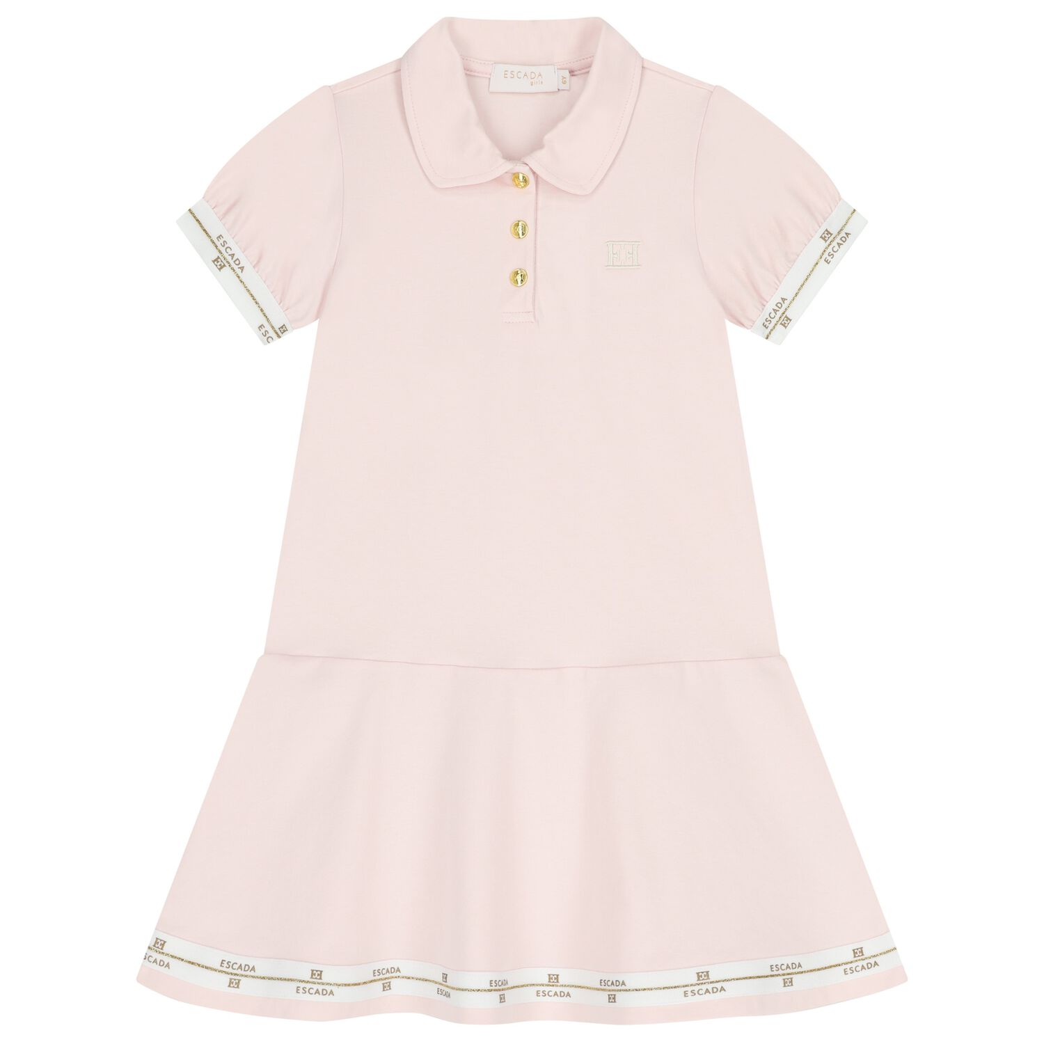 Girls Pink Logo Dress, 2, hi-res