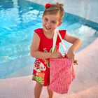 فستان بنات بطبعة باللون الأحمر, 1, hi-res