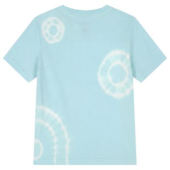 Boys Turquoise Blue Teddy Bear Logo T-Shirt