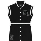 Girls Mini-Me Black Logo Dress, 1, hi-res