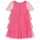 Girls Glittery Pink Tulle Dress, 1, hi-res