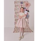 Girls Ivory & Pink Ruffled Dress, 1, hi-res