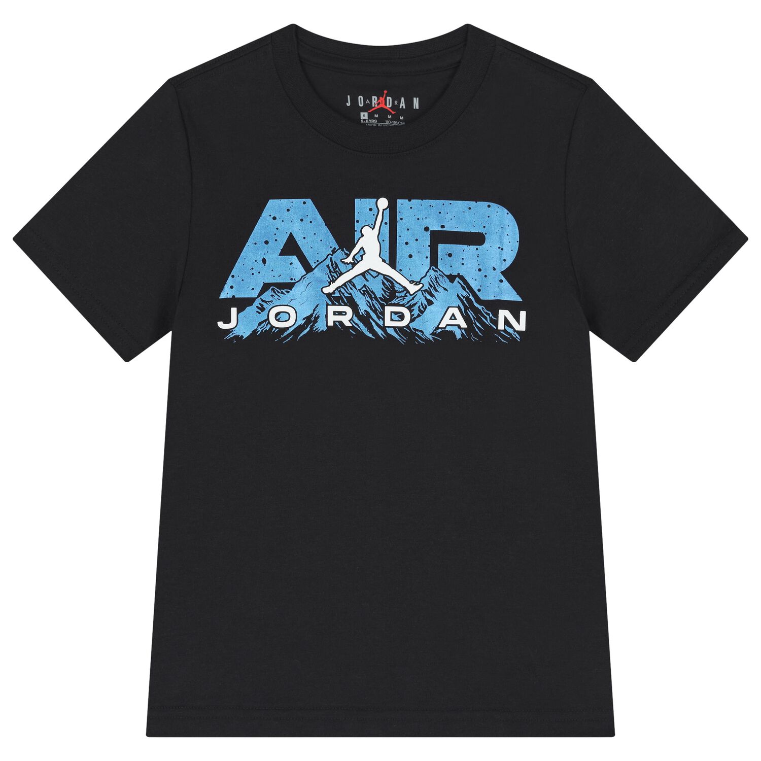 Boys Black Jordan Logo & Mountainside T-Shirt, 1, hi-res