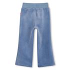 Girls Blue Heart Flared Trousers, 1, hi-res