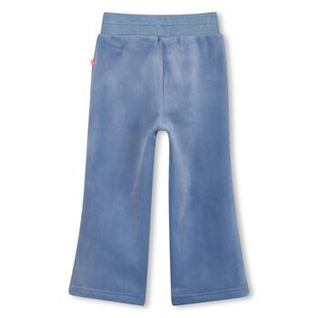 Girls Blue Heart Flared Trousers