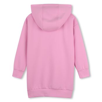 Girls Pink Choupette Hooded Dress
