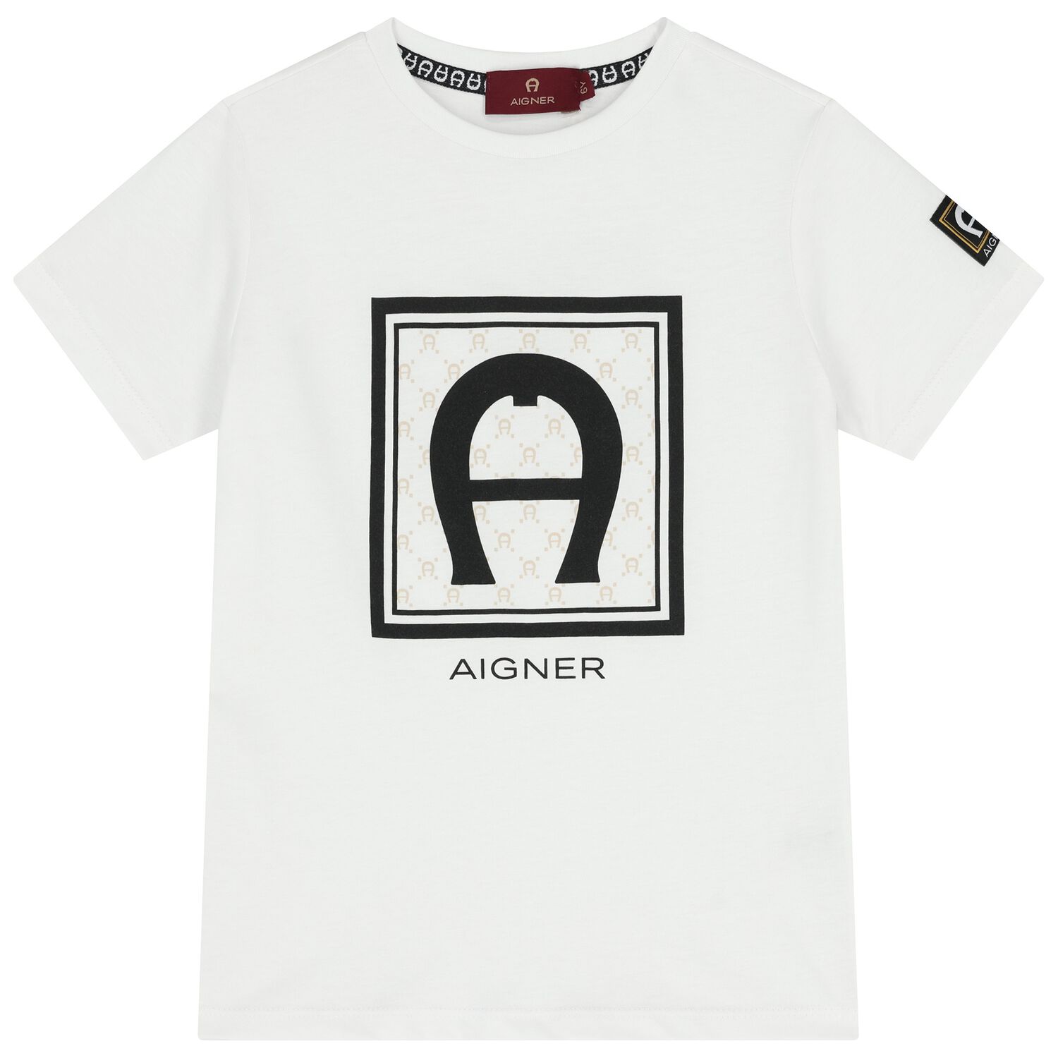 Boys White Logo T-Shirt, 1, hi-res