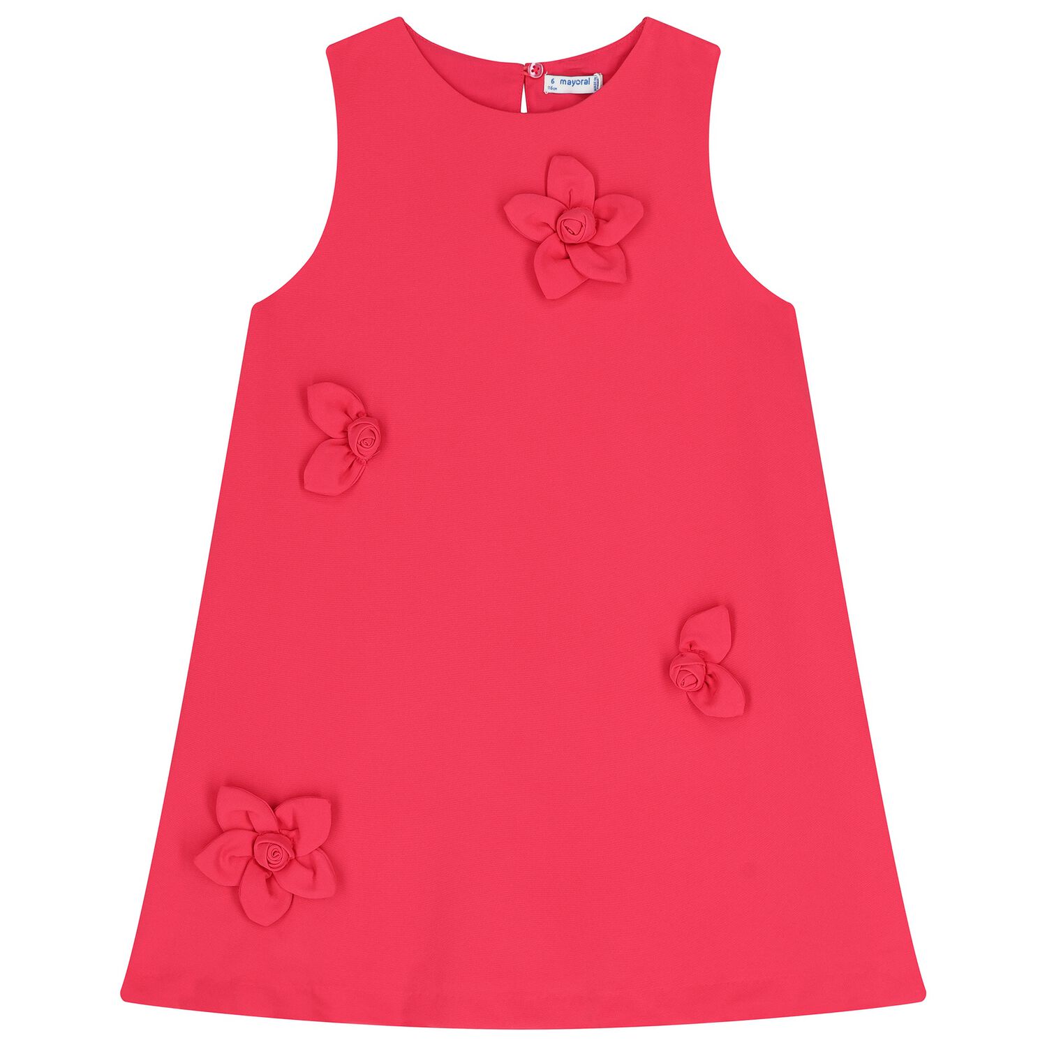 Girls Pink Flower Dress, 1, hi-res