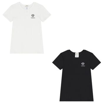 White & Black Medusa Logo T-Shirts ( 2-Pack )
