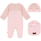 Pink & Gold Logo Babygrow Set, 1, hi-res