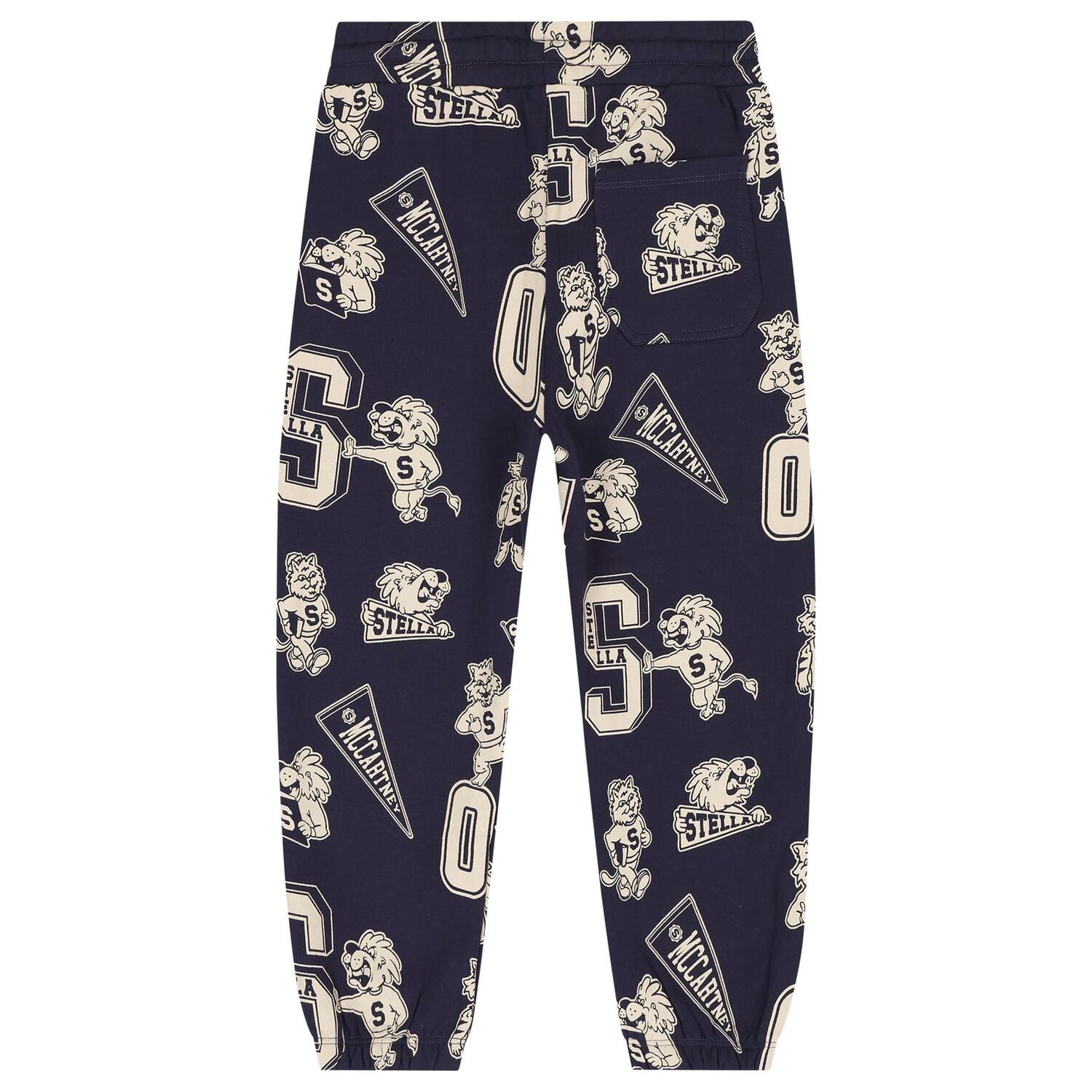 Boys Navy Blue Lion & Tiger Joggers, 1, hi-res