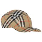 Baby Boys White & Beige Check Dungaree Set, 1, hi-res