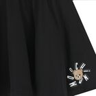Girls Black Teddy Bear Logo Skirt , 3, hi-res