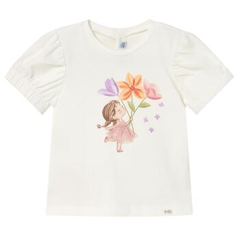 Younger Girls Ivory T-Shirt
