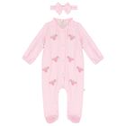 Baby Girls Pink Roses Babygrow Set, 1, hi-res