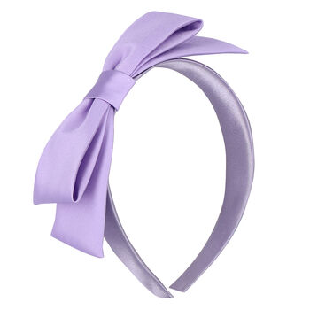 Girls Purple Bow Hairband