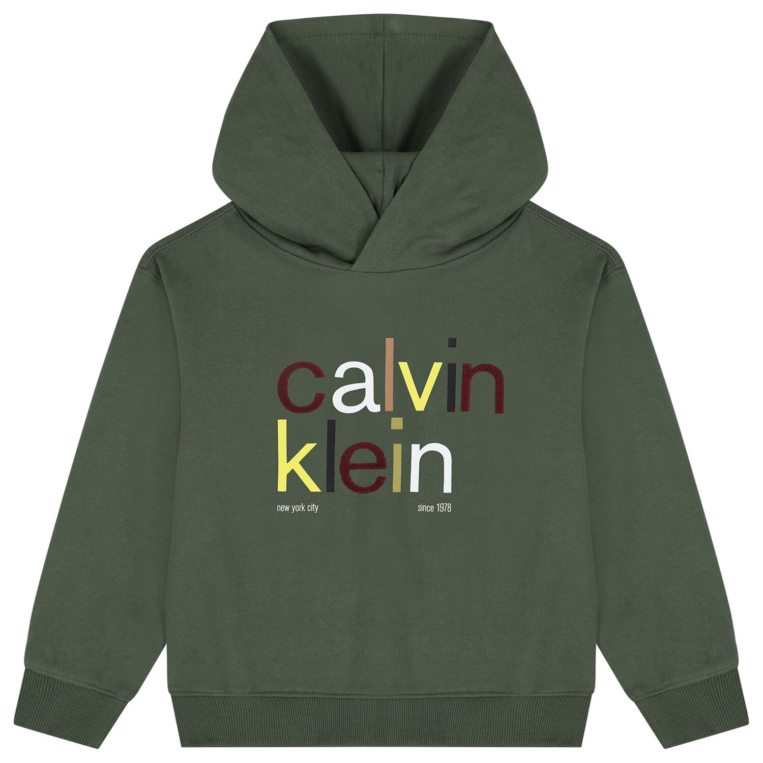 Boys Green Logo Hooded Top, 2, hi-res