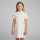 Girls Ivory Logo Polo Dress, 1, hi-res