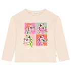 Girls Pink Pony Long Sleeve Top, 1, hi-res
