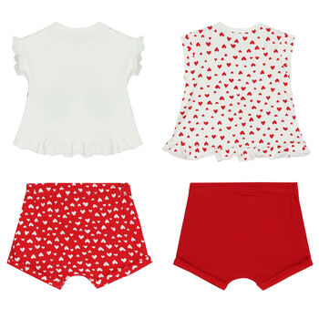 Baby Girls T-Shirt & Shorts Set (4 Piece)